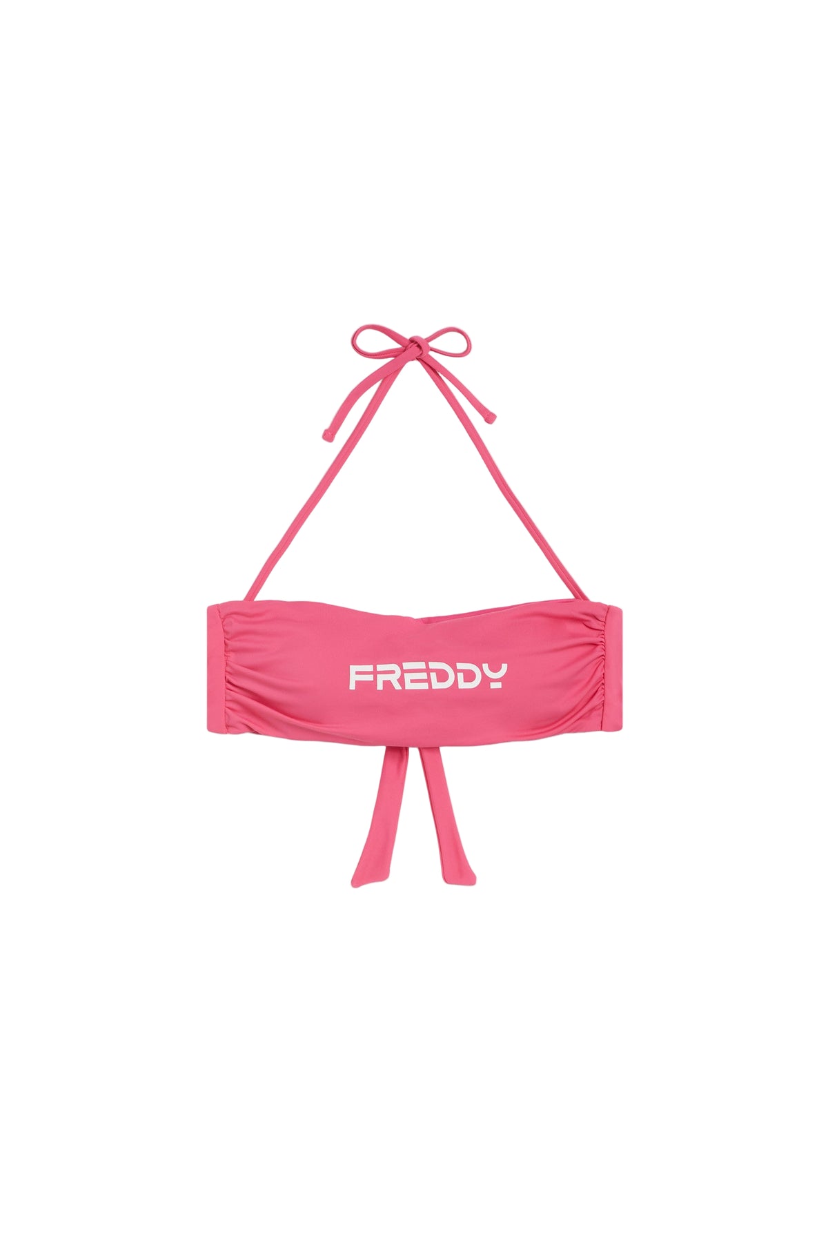 Bandeau-Bikinioberteil mit Freddy Logo - FUCHSIA