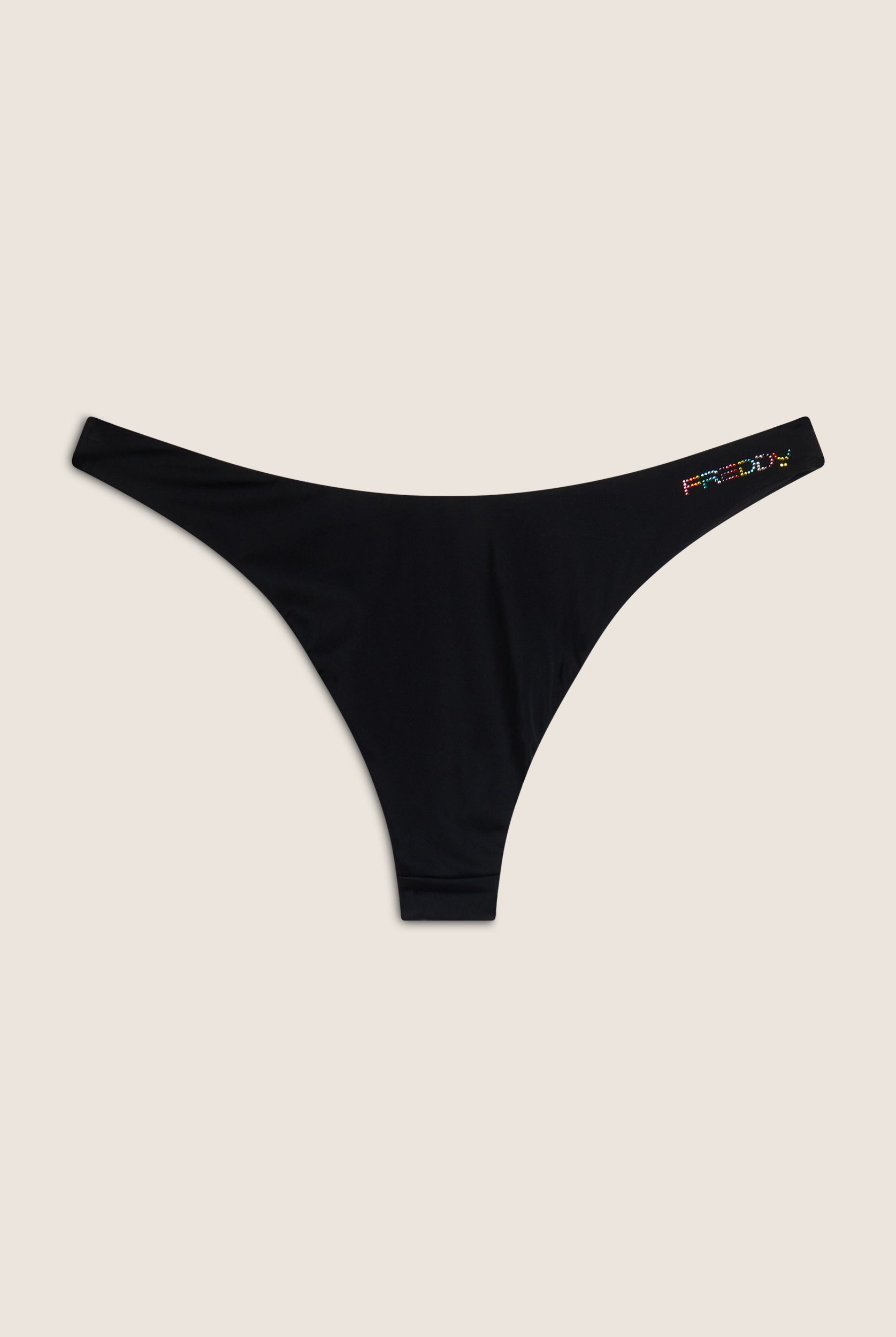 Bikinihose mit Strassverzierung - BLACK