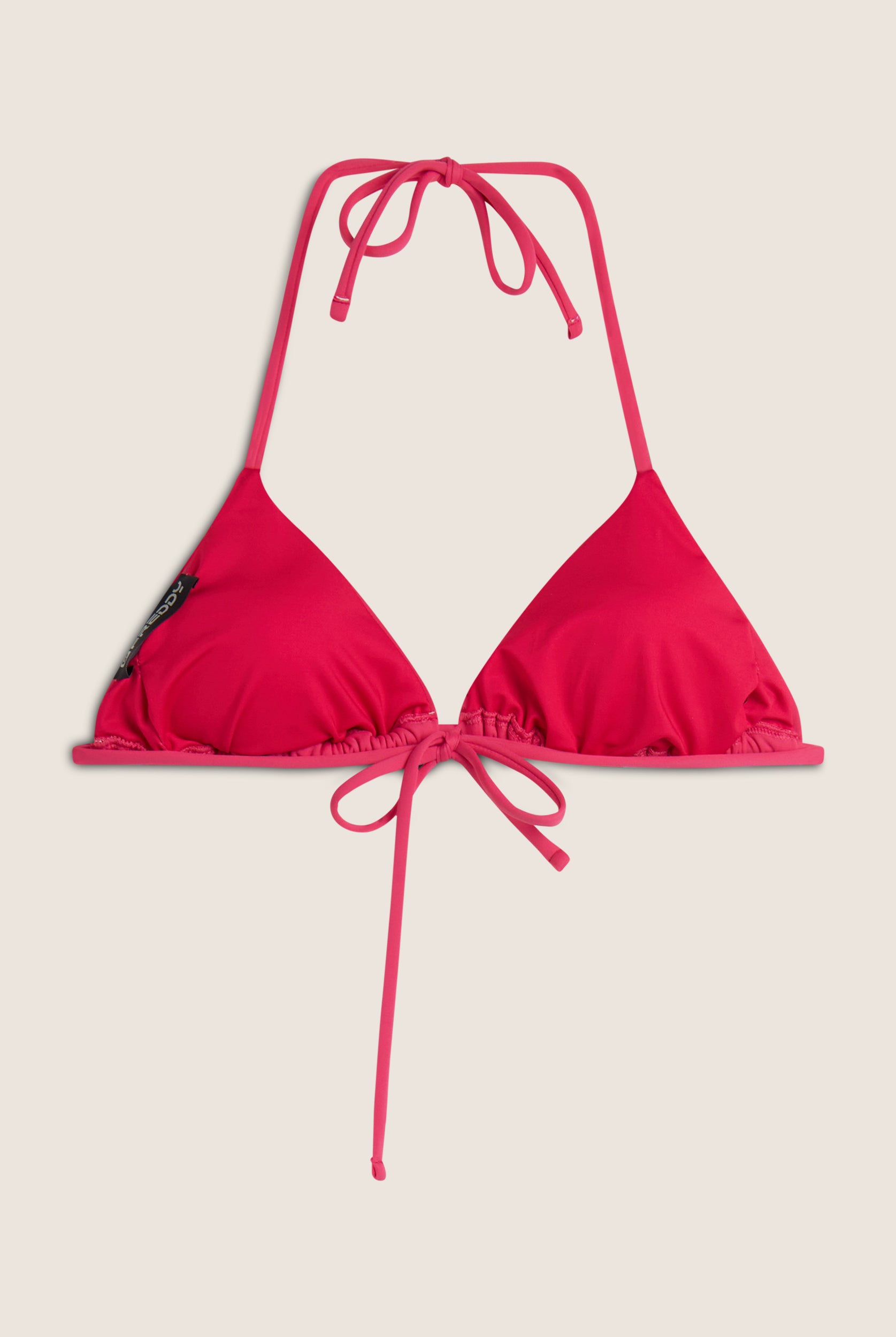 Triangel-Bikinioberteil mit Strassverzierung - FUCHSIA