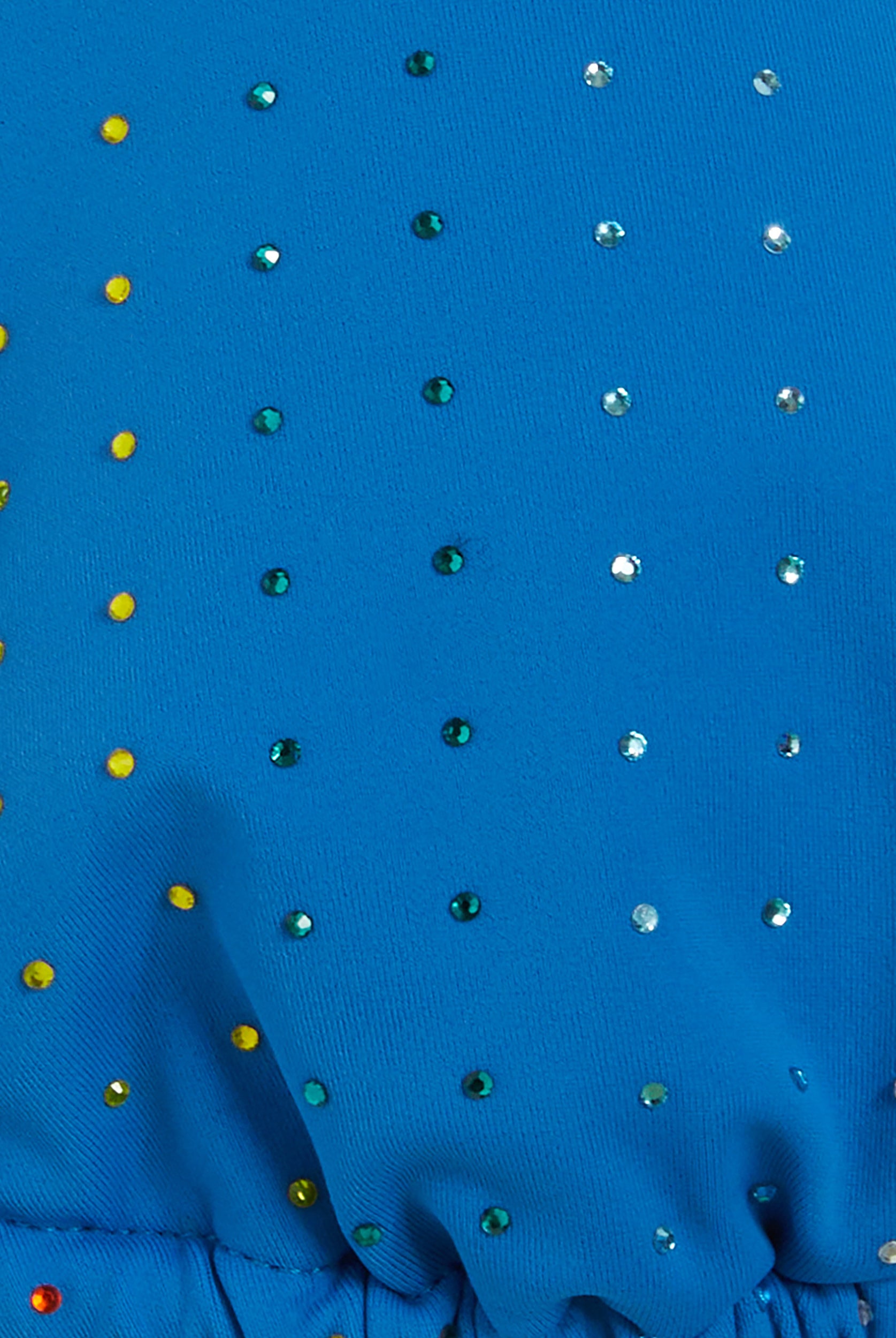 Triangel-Bikinioberteil mit Strassverzierung - BLUE