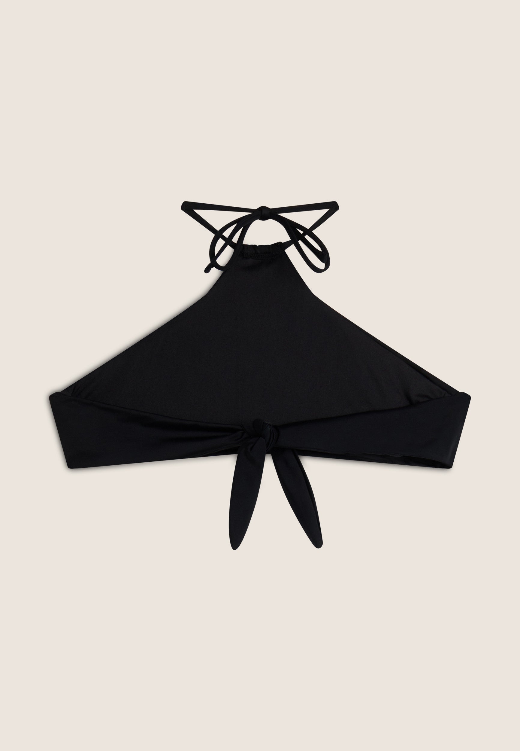 Bikini-Neckholder-Top mit strassbesetztem Freddy Logo - BLACK