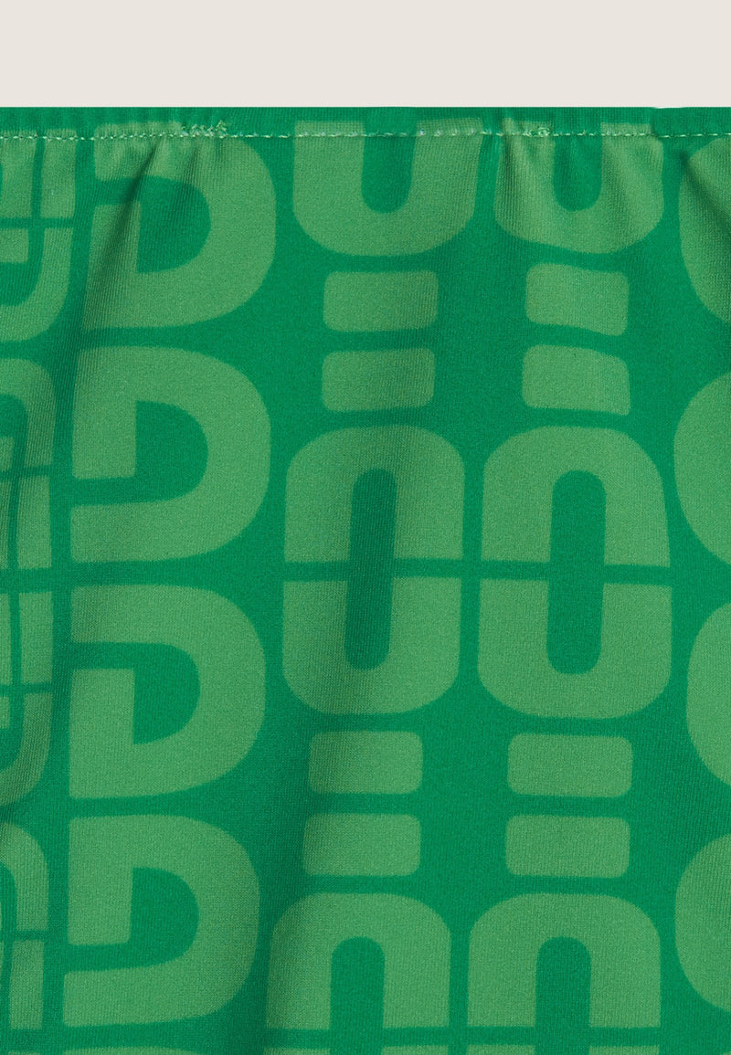 String-Bikinihose mit Allover-Logo-Print - GREEN