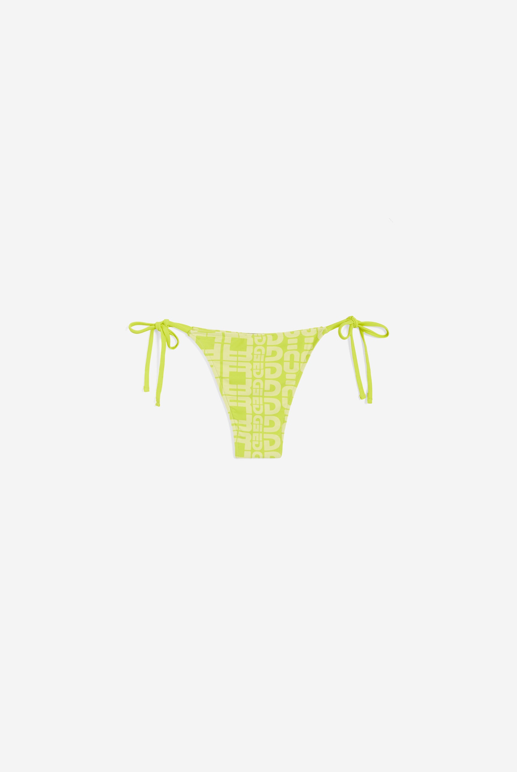 String-Bikinihose mit Allover-Logo-Print - LIME