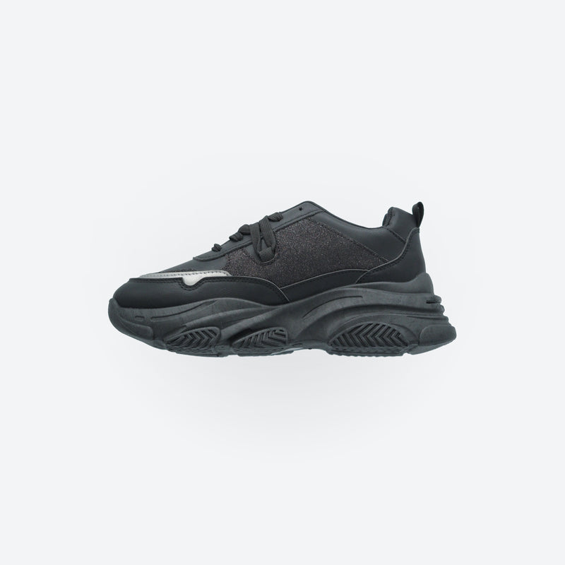 Damen-Sneaker mit Glitzerdetails und klobiger Sohle