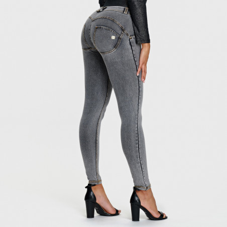 WR.UP® Eco - Denim Effect - Regular Waist Super Skinny - J3Y - Grey Denim - Yellow Seam