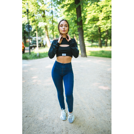 WR.UP® Eco - Denim Effect - High Waist Skinny - J0B - Dark Denim - Blue Seam