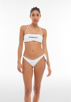 Brasilianische Bikinihose - An den Seiten gebunden - WHITE