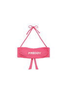 Bandeau-Bikinioberteil mit Freddy Logo - FUCHSIA