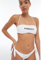 Bandeau-Bikinioberteil mit Freddy Logo - WHITE