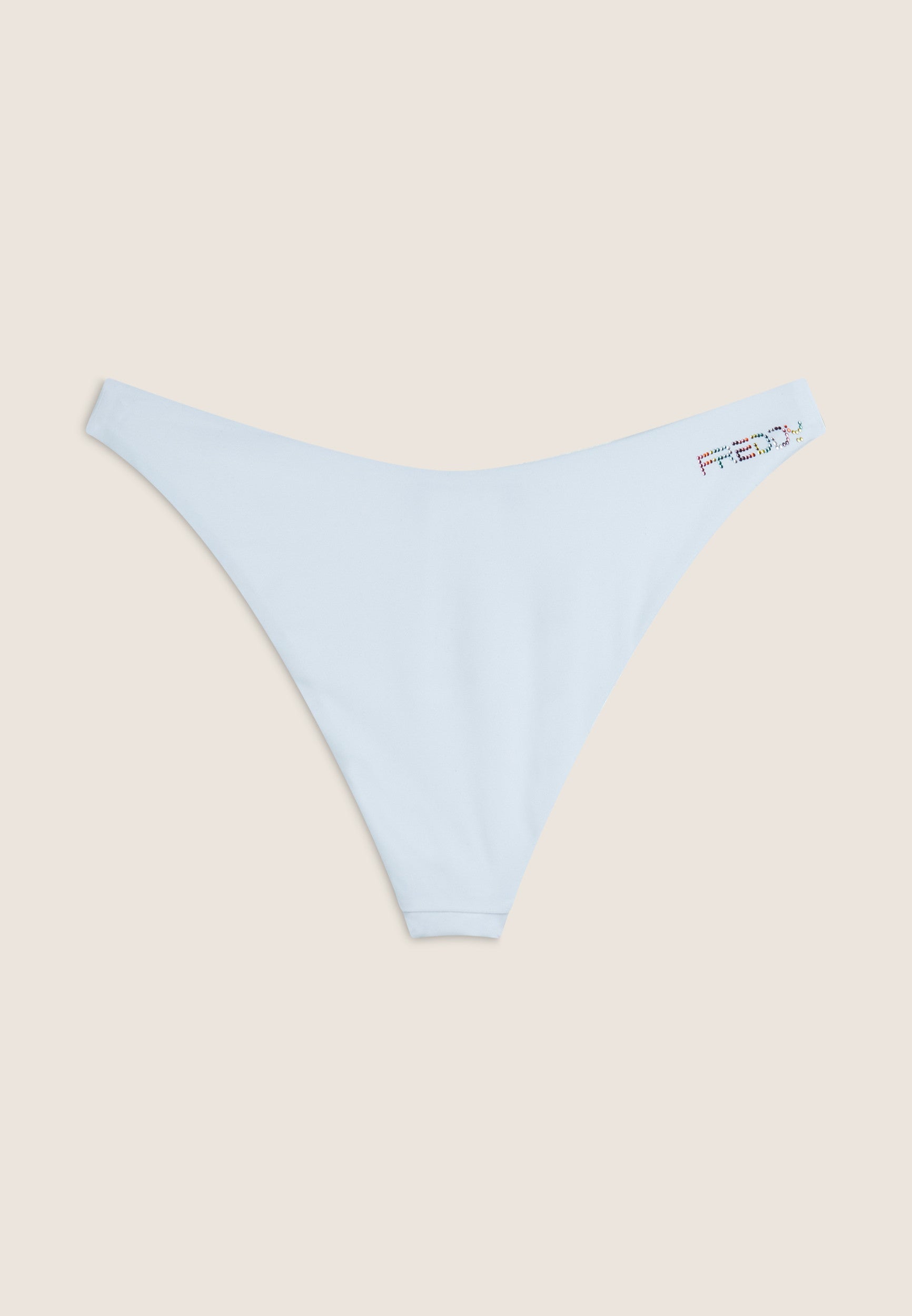 Bikinihose mit Strassverzierung - WHITE