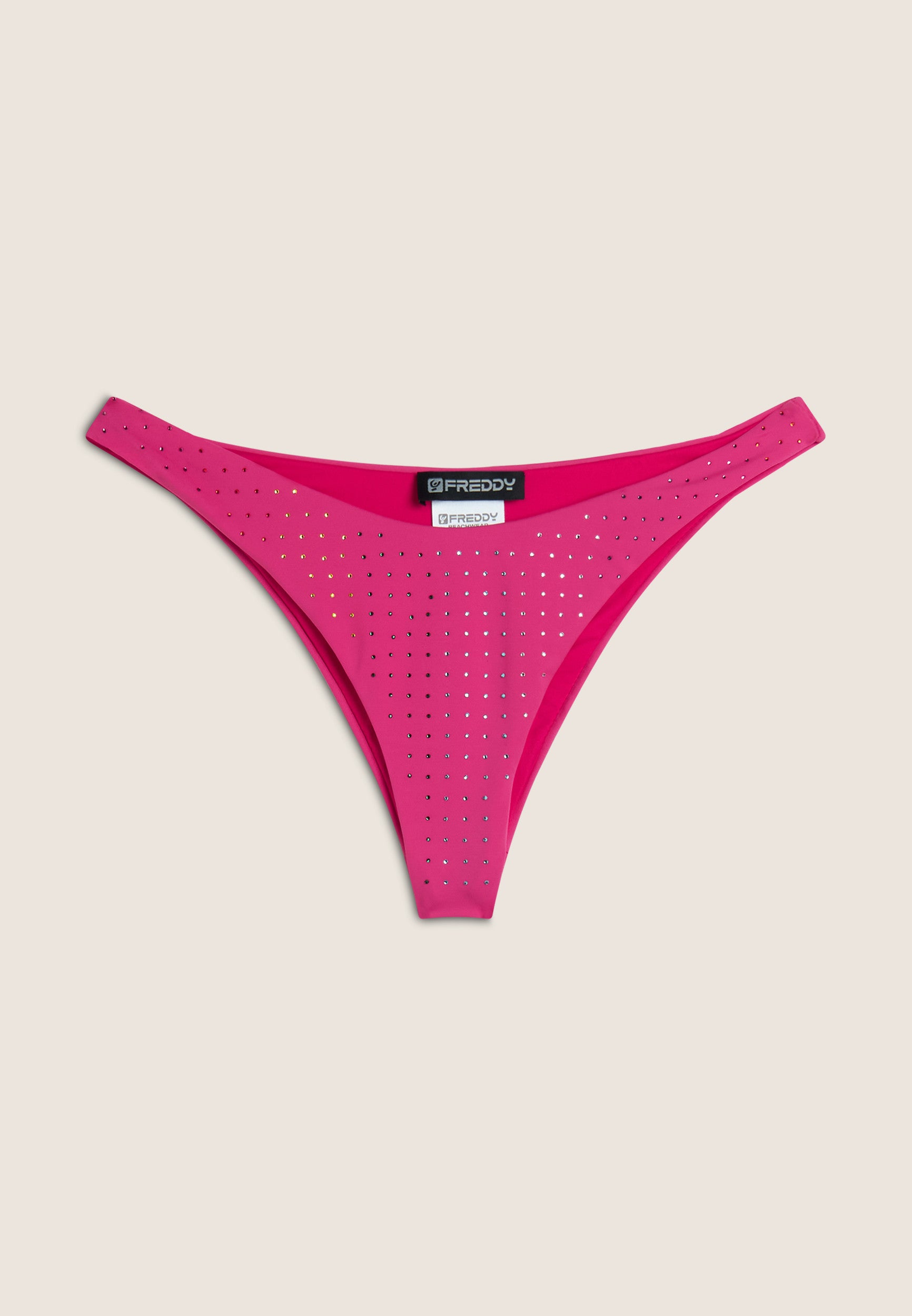 Bikinihose mit Strassverzierung - FUCHSIA