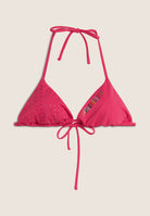 Triangel-Bikinioberteil mit Strassverzierung - FUCHSIA
