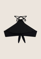 Bikini-Neckholder-Top mit strassbesetztem Freddy Logo - BLACK