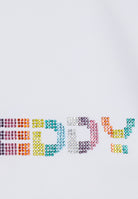 Bikini-Neckholder-Top mit strassbesetztem Freddy Logo - WHITE