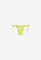 String-Bikinihose mit Allover-Logo-Print - LIME