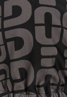 Triangel-Bikinioberteil mit Allover-Logo-Print - BLACK