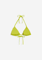 Triangel-Bikinioberteil mit Allover-Logo-Print - LIME