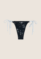 String-Bikinihose mit Blumenmuster - BLACK