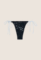 String-Bikinihose mit Blumenmuster - BLACK