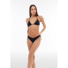 Bikinihose mit Strassverzierung - BLACK