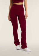 Seamless Push-Up High Waist Flare Leggings - Rumba Red - Made in Italy