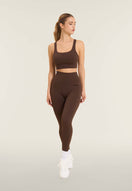 Seamless Sculpting High Waist Skinny 7/8 Leggings - Demitasse Brown - Made in Italy