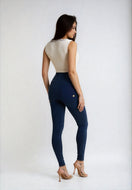 WR.UP Push-Up High Waist Skinny Denim Jeans - Denim Dark Blue - Blue Seam