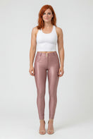 WR.UP Push-Up Regular Waist Skinny Vegan Leather Pant - Raw Umber Brown